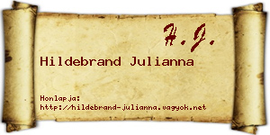 Hildebrand Julianna névjegykártya